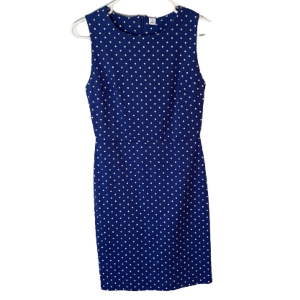 Old Navy Blue White Polka Dot XS sheath dress